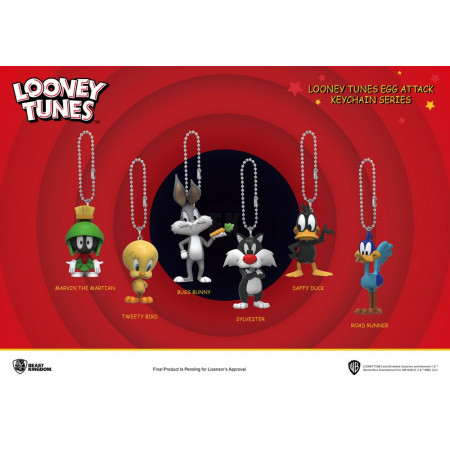 Looney Tunes Mini Egg Attack klúčenkas 4 cm Assortment (6)
